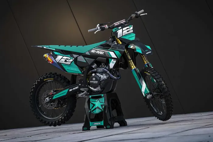 Factory inspired motorcycle graphics