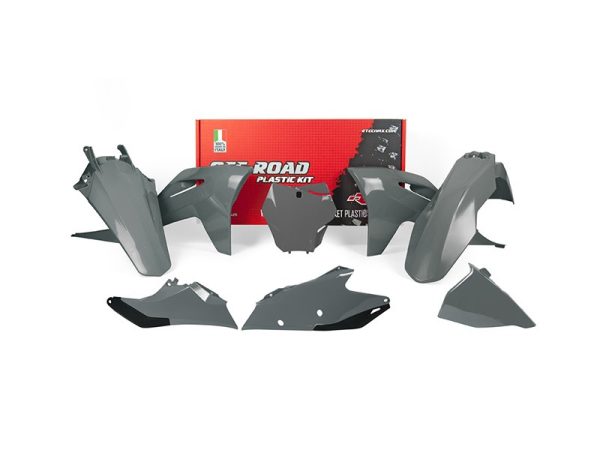 GasGas MC 125/250/250F/350F/450F, EX 250/250F/300/350F/450F Plastics Kit 2021-2023 – Quantum Grey · R-Tech