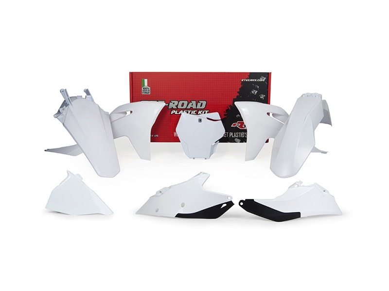 GasGas MC 125/250/250F/350F/450F, EX 250/250F/300/350F/450F Plastics Kit 2021-2023 – White · R-Tech