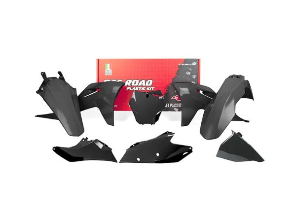 GasGas MC 125/250/250F/350F/450F, EX 250/250F/300/350F/450F Plastics Kit 2021-2023 – Black · R-Tech