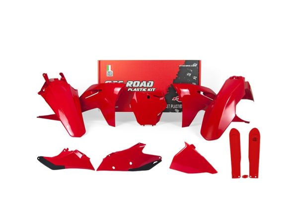 GasGas MC 125/250/250F/350F/450F, EX 250F/300/350F/450F Plastics Kit 2021-2023 – OEM Red · R-Tech