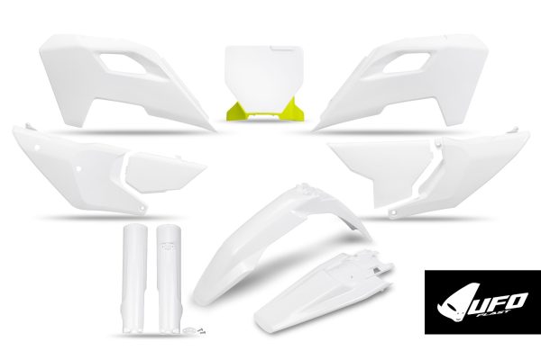 Husqvarna TC 125/250, FC 250/350/450, TX 300, FX 350/450 Plastics Kit 2023-2024 – White 040 · UFO