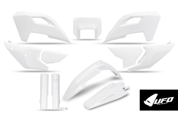 Husqvarna TE 150/250/300, FE 250/350/450/501 Plastics Kit 2024-2025 – White 040 · UFO