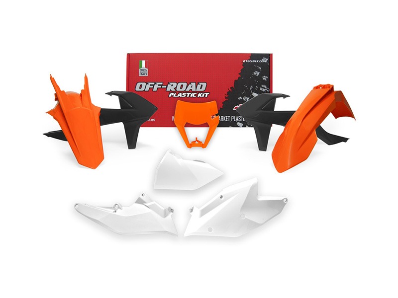 KTM EXC 250/300, EXC-F 250/350/450/500 Plastics Kit 2017-2019 – OEM colours · R-Tech
