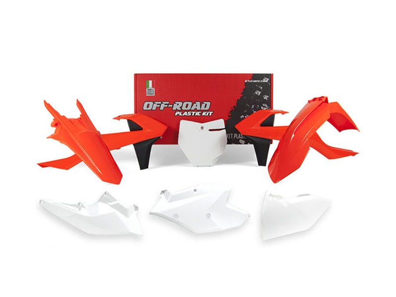 KTM SX 125/150/250, SX-F 250/350/450, XC/XC-F 250/300/350/450 Plastics Kit 2016-2018 – OEM 2018 colours · R-Tech