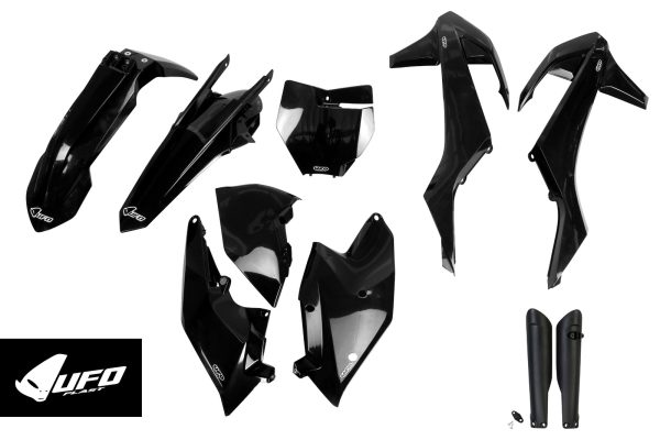 KTM SX 125/150/250, SX-F/XC-F 250/350/450, XC 125/250 Plastics Kit 2016-2018 – Black · UFO