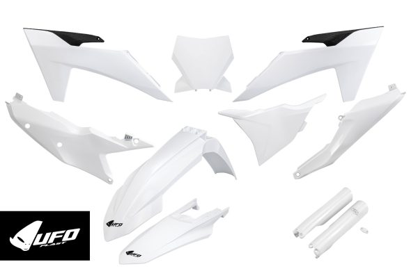 KTM SX/XC 125/250/300, SX-F/XC-F 250/350/450 Plastics Kit 2023-2024 – White 042 · UFO