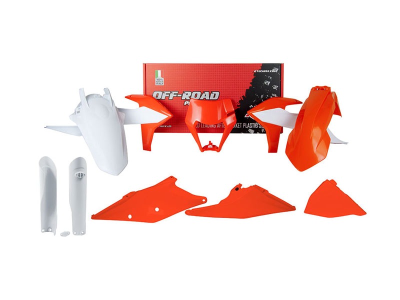 KTM XC-W/EXC 150/250/300, XCF-W 350/450/500, EXC-F 250/350/450/500 Plastics Kit 2019-2023 – OEM 2023 colours · R-Tech